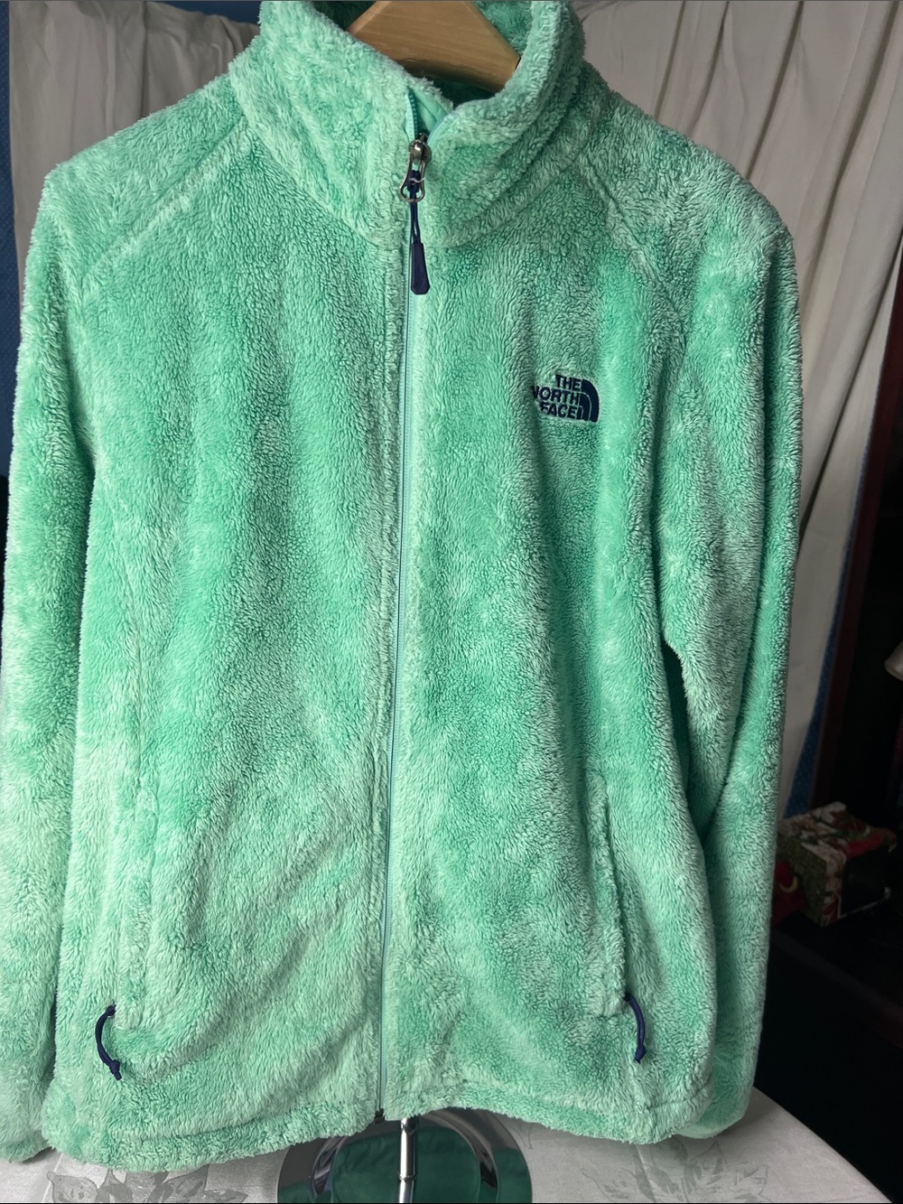 The North Face Mint Fuzzy Full‑Zip Jacket